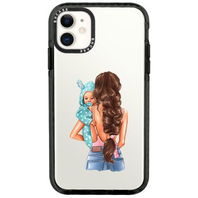 Mother Brunette With Boy Coque iPhone 11