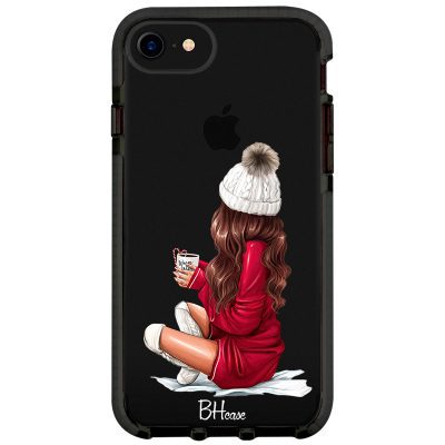 Winter Chill Brown Hair Coque iPhone 8/7/SE 2020/SE 2022