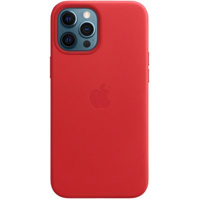 Apple Red Leather MagSafe Coque iPhone 12 Pro Max