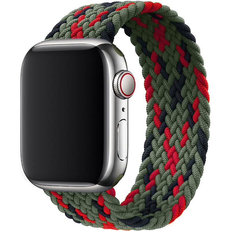 Braided Bracelet Apple Watch 45/44/42mm Black Green Red
