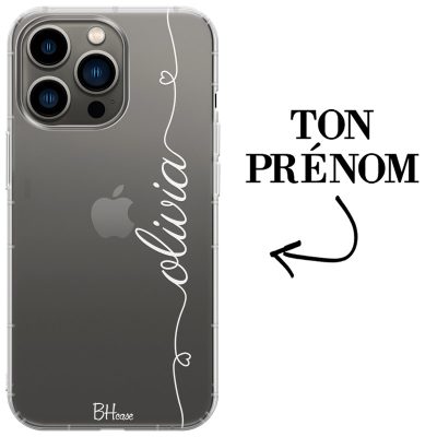 Coque avec coeur et nom iPhone 13 Pro Max