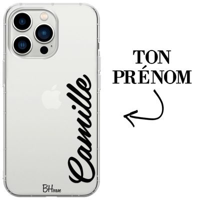 Coque avec vertical prénom pour iPhone 13 Pro Max