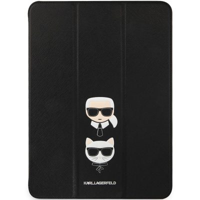 Karl Lagerfeld and Choupette Head Saffiano Black Coque iPad 12.9" Pro