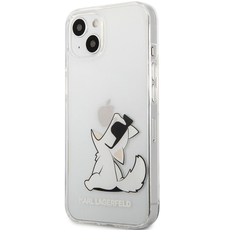 Karl Lagerfeld PC/TPU Choupette Eat Transparent Coque iPhone 13