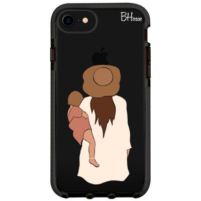 Flat Mother With Girl Coque iPhone 7/8/SE 2020/SE 2022