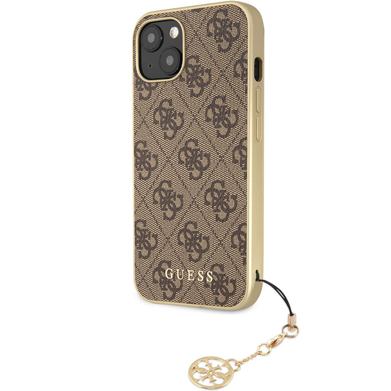 Guess 4G Charms Brown Coque iPhone 13