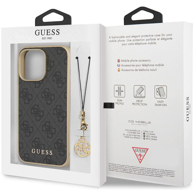 Guess 4G Charms Grey Coque iPhone 13 Pro Max