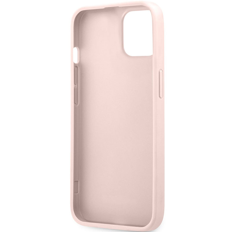 Guess PU 4G Metal Logo Pink Coque iPhone 13