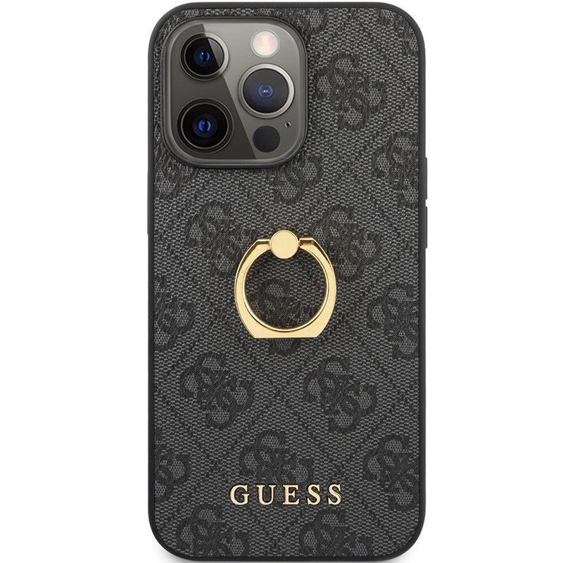 Guess PU 4G Ring Grey Coque iPhone 13 Pro Max