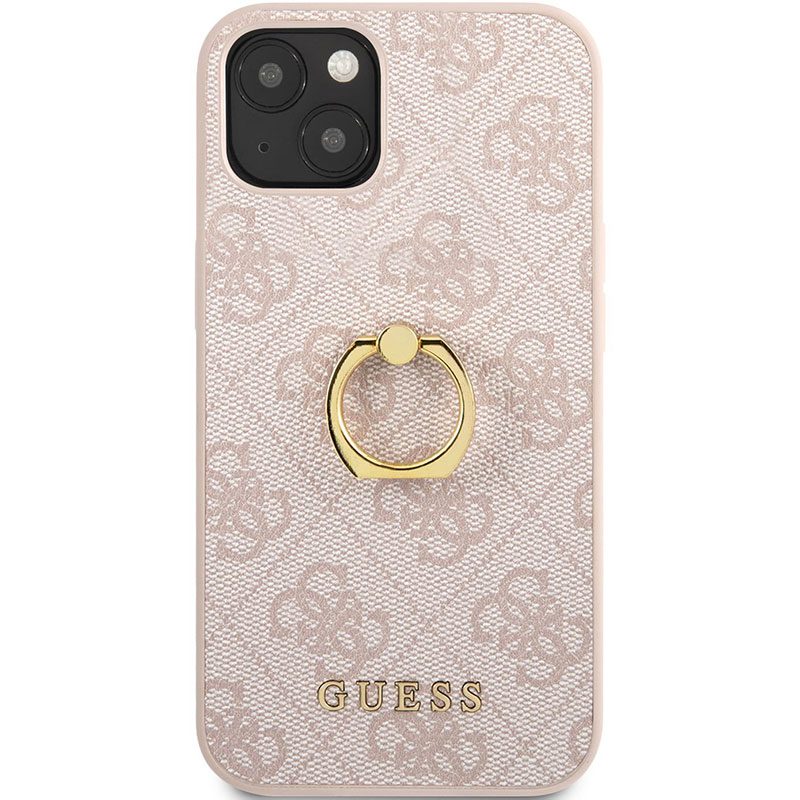 Guess PU 4G Ring Pink Coque iPhone 13