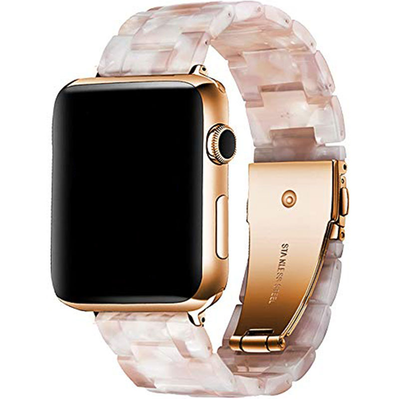 Resin Strap Bracelet Apple Watch 45/44/42mm Pink Bloom