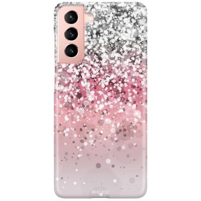 Glitter Pink Silver Coque Samsung S21
