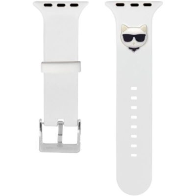 Karl Lagerfeld Choupette Head Bracelet Apple Watch 45/44/42mm White