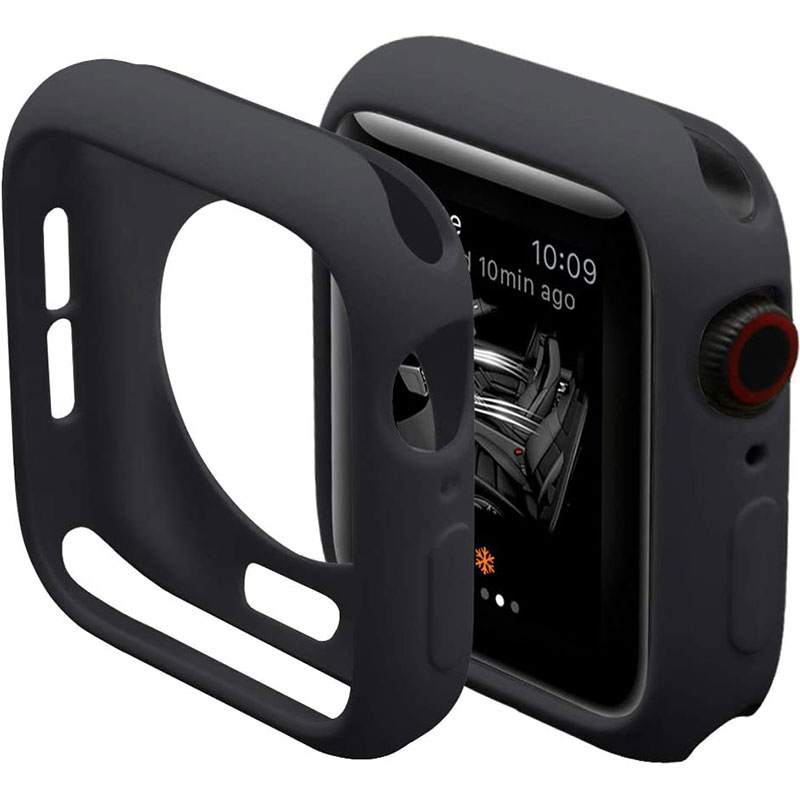 Soft Silicone Coque for Apple Watch Black