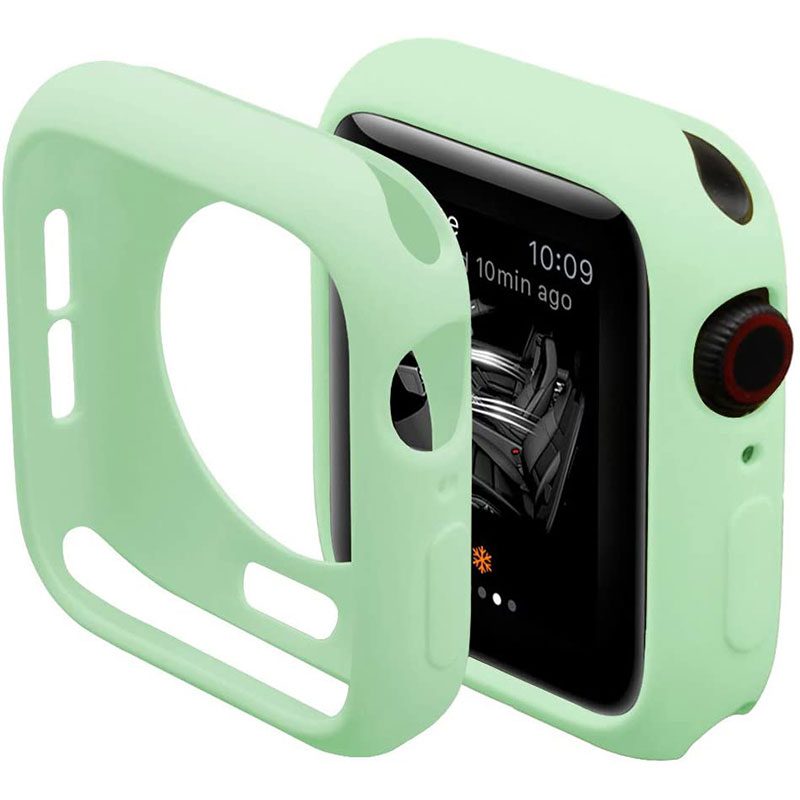 Soft Silicone Coque for Apple Watch Green