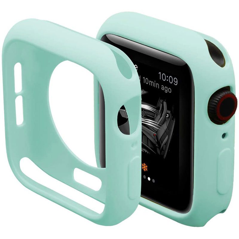 Soft Silicone Coque for Apple Watch Light Blue
