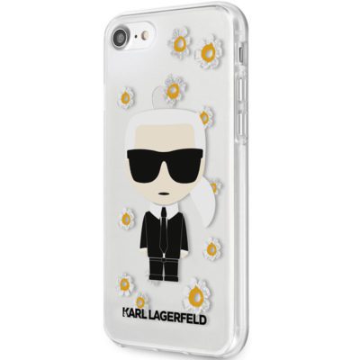 Karl Lagerfeld Ikonik Flower Transparent Coque iPhone 8/7/SE 2020/SE 2022